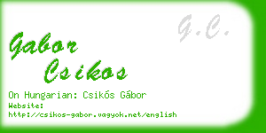 gabor csikos business card